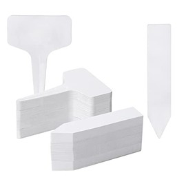 200 Pcs Plastic Plant Labels, 4 Inch Waterproof Plant Tags and Labels for Seedlings, Plant Name Markers for Indoor Plants&Pots, Nursery Garden Plant Identification Stakes-White