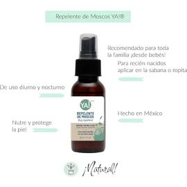 Repelente de Moscos YA! Protege y Nutre la piel | Natural | Para toda la Familia desde bebes | Hipoalergenico | Biodegradable | No Toxico
