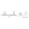Gedotec Kitchen Rail Set, Hook Rail, Tidy Hanging Rail, Kitchen