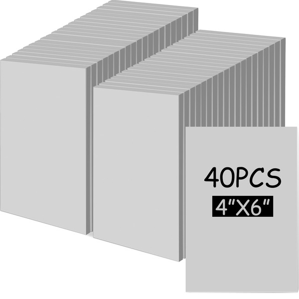 Frienda 40 Pcs 4"x6" Rubber Carving Blocks Linoleum Block Stamp