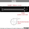 TERF® 100 Pcs Brown Cable Ties 100mm (4'') X 2.5mm