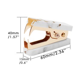 1PC Marble Gold Line Gold Staples Remover Acrylic Luxury Yellow Golden Metal Body Staple Puller Removal Tool with Lock Professional Staple Remover for School Desktop Accessories