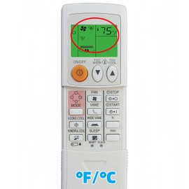 Universal Replacement Remote Control for Mitsubishi MLZ-KA50VA MSZ-FE09NA MSZ-FE12NA MSZ-FE18NA MSZ-FD09NA MSZ-FD12NA MSZ-FD18NA MSZ-FD09NA-8 MSZ-FD12NA-8 MSZ-FD18NA-8 Air Conditioner (Fahrenheit)