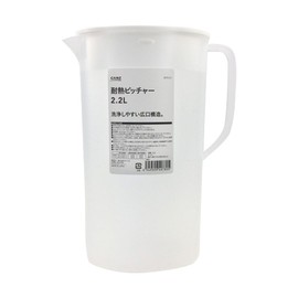 CAINZ Heat Resistant Pitcher, 6.9 gal (2.2 L), White Water Bottle, Water Bottle, Tea Bottle, Barley Tea, Kitchen, Cold Brew, Pitcher, Cold Tea, Cold Water Pot, Tea Pot, Cold Brew, Water Jug