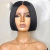 Natural Black Lace Front Wig Blunt Cut Bob Wig Pre