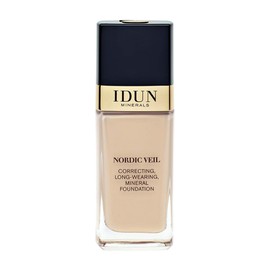 IDUN Minerals Nordic Veil Foundation - Full and Poreless Coverage, Long Lasting, Soft Matte Finish - Purified and Safe for Sensitive Skin - 314 Ylva - Medium Dark Neutral - 0.88 oz