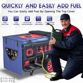 Generator Cover, Portable Outdoor Generator Cover While Running, Made of Double-Layer Material, Waterproof Heavy Duty Universal Fit for Most 3000W-5000W Frame Type Generators