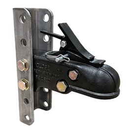 A.A Trailer Coupler with 5-Position Adjustable Channel Bracket - 2-5/16" Ball - 15,000 lbs - Channel-Mount Coupler (2-5/16" Ball)