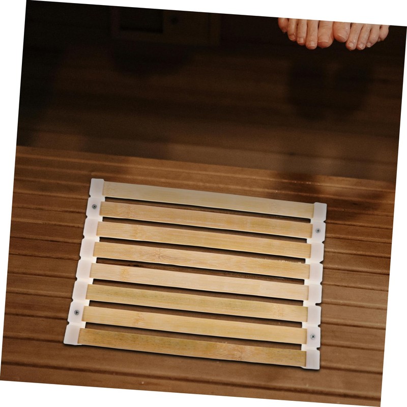FOMIYES Bamboo Sauna Bench Mat Heat Tolerant Non-Slip and Stylish
