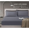 Funky Gadgets Double Fitted Sheet, Grey - 300 Thread Count