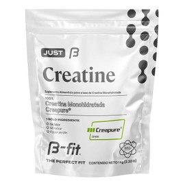 B-FIT B Creatina Monohidratada Creapure, Suplemento en Polvo, Sin Sabor, Sin Azúcar, 5g por Porción, 1kg