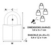 Master Lock 629EURQ Pack of 4 Marine Padlocks with Key,