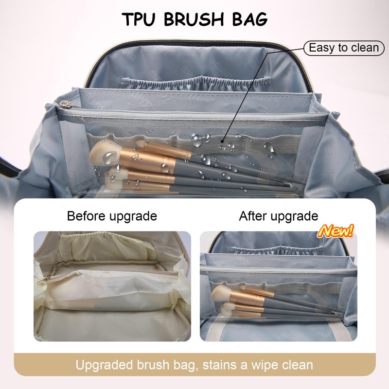 BOYATU Travel Makeup Bag for Women: Cosmetic Organizer Bag with
