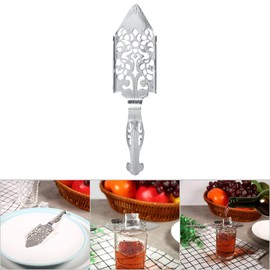 Haofy Absinthe Fountain Spoon, Absinthe Dripper Set, Stainless Steel Wormwood Spoon, 4 Optional Types, Cocktail Glass Cup Drinking Filter(#1)