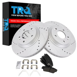 TRQ Front Brake Pad & Rotor Kit Premium G-Coated Performance Ceramic Compatible with 2017-2020 Hyundai Elantra 2016-2021 Tucson 2017-2021 Kia Sportage