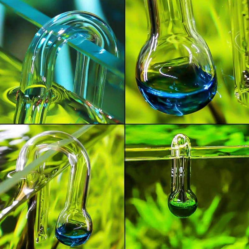 IAFVKAI Glass CO2 Drop Checker Aquarium Hang On CO2 Monitor