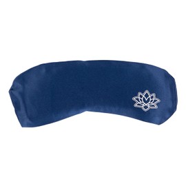 Bodhi Soft Eye Pillow with Lavender Linseed Filling | Eye Mask for Yoga, Relaxation & Meditation | Cover Made of Mako Satin or Silk | Wellness for Home (Mako Satin, Dark Blue)