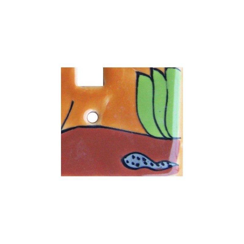 Desert Talavera Ceramic Double Toggle Switch Plate