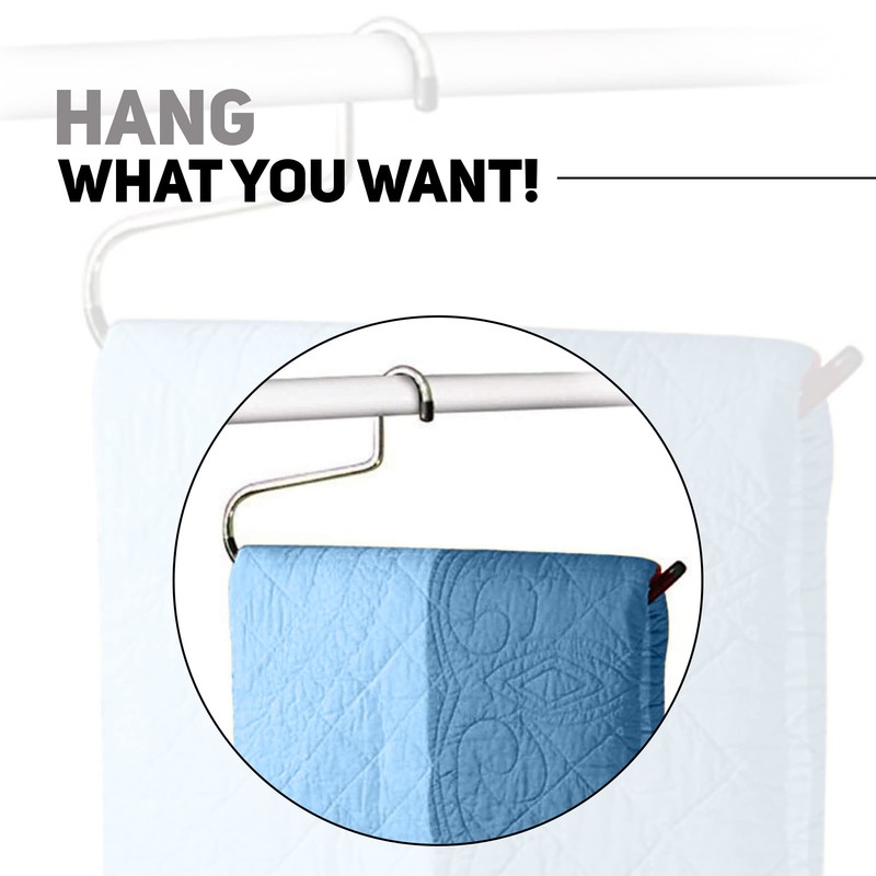 BuyDBest -Stainless Steel Hanger Set of 9, Heavy Duty Hanger