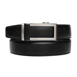 28"-68"Men's Leather Ratchet Dress Belt Big And Tall With Automatic Buckle