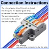 CESFONJER 2-in-4-out Terminal Blocks Kit (9 Sets), Lever Wire Connectors