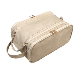 Neceser de Viaje para Maquillaje, Bolsa de Tocador Gran Capacidad Impermeable con Múltiples Compartimentos, Organizador Portátil de Cosméticos con Asa