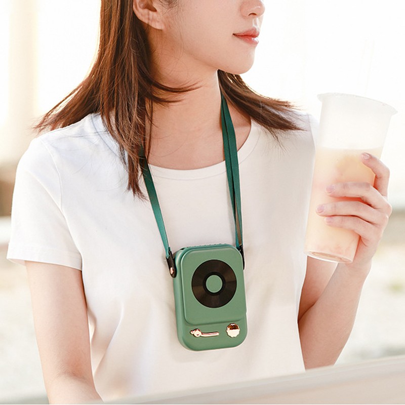 Portable Necklace Fan Desktop Handheld 3 Speed Adjustable Fan with