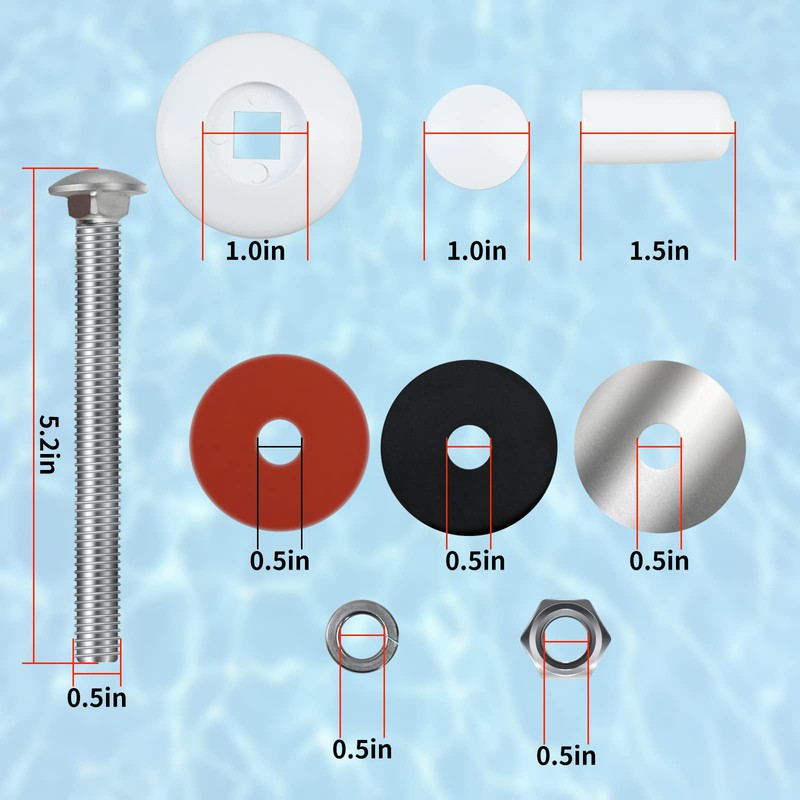 Stainless Steel Diving Board Bolts Kit, Diving Boards Mounting kit