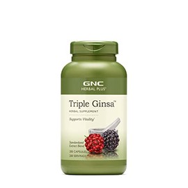 GNC Herbal Plus Triple Ginsa Supplement, Supports Vitality, 200 Servings