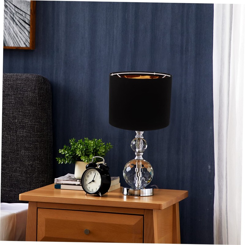 GRIRIW Round Linen Fabric Pendant Lamp Shade Decorative Lampshade for