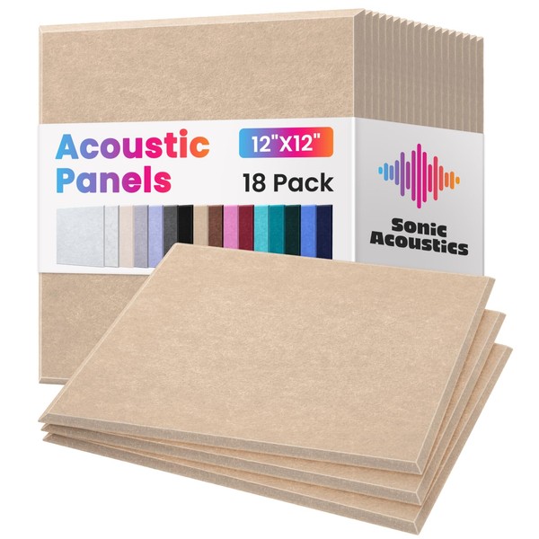 18 Pack Acoustic Panels Self Adhesive Sound absorbing Wall Panels,