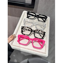 Women's Fashionable Leopard Pattern Eyeglasses, Gifts for Wife, Trendy Casual Eyeglasses for Everyday Use, Fashion Accessories for Outdoor Activities:_Multicolor7_one-size