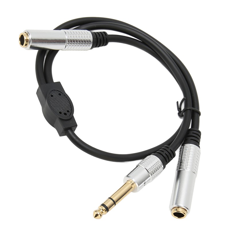 6.35mm to Dual 6.35mm Y Splitter Cable Professional 1/4 Inch