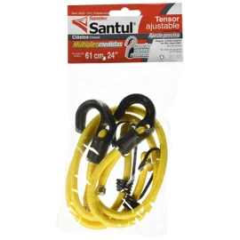 SANTUL, Tensores Ajustables 24", Color Amarillo, para Campamento y Hogar, Juego de 2 Piezas, Modelo 8450