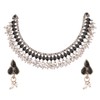 Efulgenz Conjunto de gargantilla, collar y pendientes de gota de
