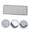 FOMIYES 12x33cm Microfiber Mop Pads Replacement Set 4pcs Grey Flat