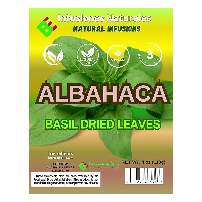B-Experts Store Albahaca Seca para Té y Condimento (Dried Basil