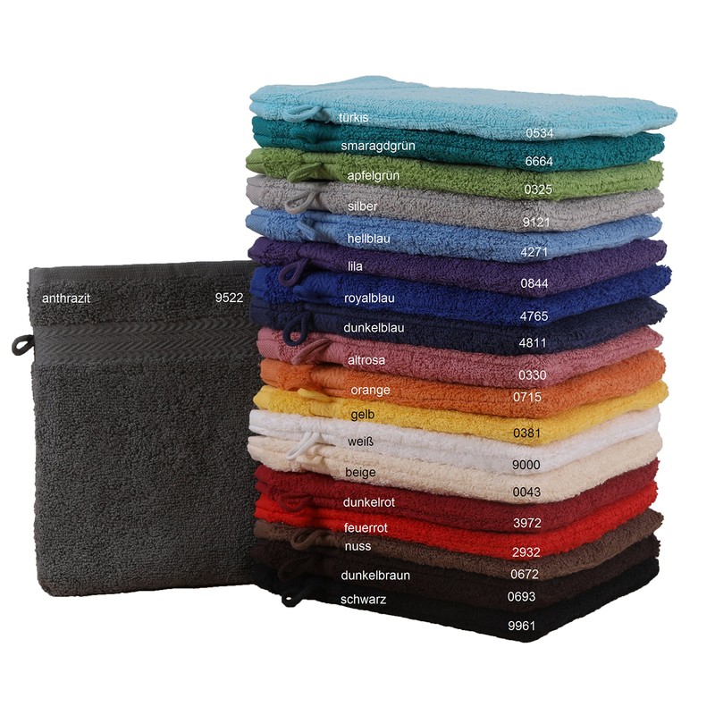 Wash Mitt "Premium" anthracite, 17 x 22 cm, quality 470g/m²