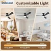 Dolavast Ceiling Fans with Lights, 48 inch Low Profile Ceiling