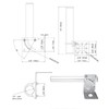 Mounting Kit, Adjustable Short Wall Roof Mount Eave Installation, Easy