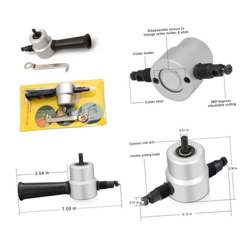Tofficu 1pc Metal Cutter Kit Nibbler Cutter Double Head