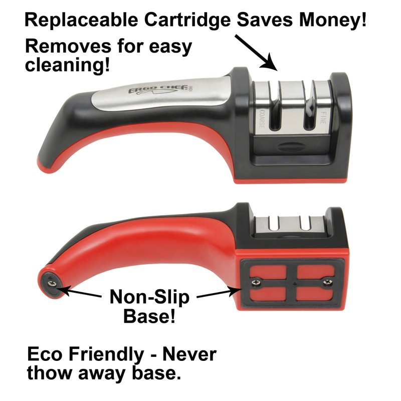 Ergo Chef Fastedge 2 Stage Knife Sharpener, Tabletop Kitchen Knife