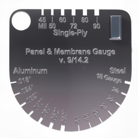 PEAKISM Shingle Gauge for Roof Shingles – Stainless Steel Panel & Membrane Thickness Gauge – Accurate Roof Inspection Tool for Asphalt Shingles, Panels & Roofing Membranes