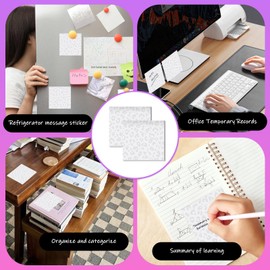 AUEKLLW Sticky Notes 3x3 Inches, 2 Pads Cute Colorful Self-Stick Note Pads, Easy to Post for Home, Office and Daily Life Organization Gery Leopard
