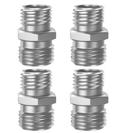4Pcs M14 to M16 Carbon Steel Fittings Adapters 115757 Hydraulic Attachment Fittings, Converter for Mini Excavators Connector Compatible with AGT, TPM, VICSEC, FFIndustries, Miva, Machpro
