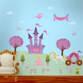 My Wonderful Walls Princess Wall Decals – Repositionable & Removable (Blonde) Princess Theme Wall Stickers