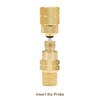 MEASUREMAN Brass Gauge Adaptor 1/4NPT Female，2-1/2 OAL x 1-2/5" x
