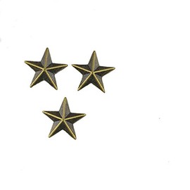 Remaches punk de metal con forma de estrella, 50 unidades (10 mm, bronce)