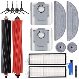 EATBALE Accessories Kit for Roborock S8 MaxV Ultra/S8 Max Ultra Robot Vacuum Include Dual Main Brushes Side Brush HEPA Filter Mopping Cloth Dust Bag Spare Replacement Parts Cleaning Set(14PCS)