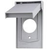 Leviton Cover, 1-Gang for Single Receptacle, 1.406" Hole, Vertical Mount,
